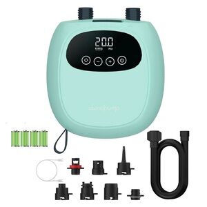 20PSI High Pressure Paddle Board SUP Air Pump Cordless Rechargeable Attachments